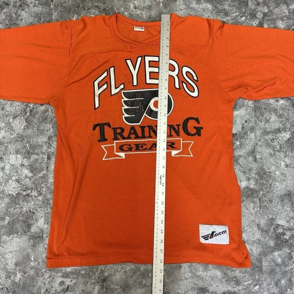 Vintage Philadelphia Flyers Men’s Sz L Shirt Ravens Traning Gear Orange Pullover - Picture 7 of 7